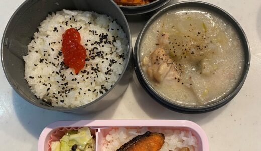 今日も気楽な一汁三菜弁当♪