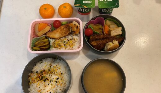 今日も気楽なカレイフライお弁当♪