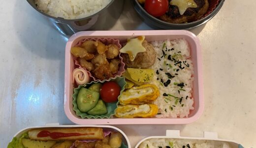 今日も気楽なハンバーグお弁当♪